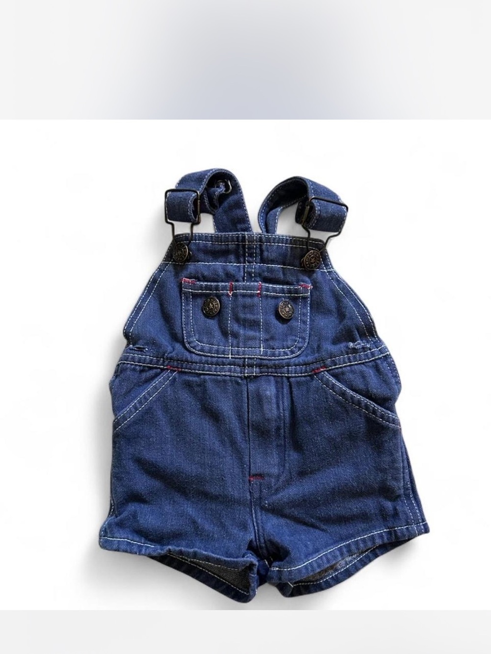 Vintage French Toast Denim Kids Short Overalls
